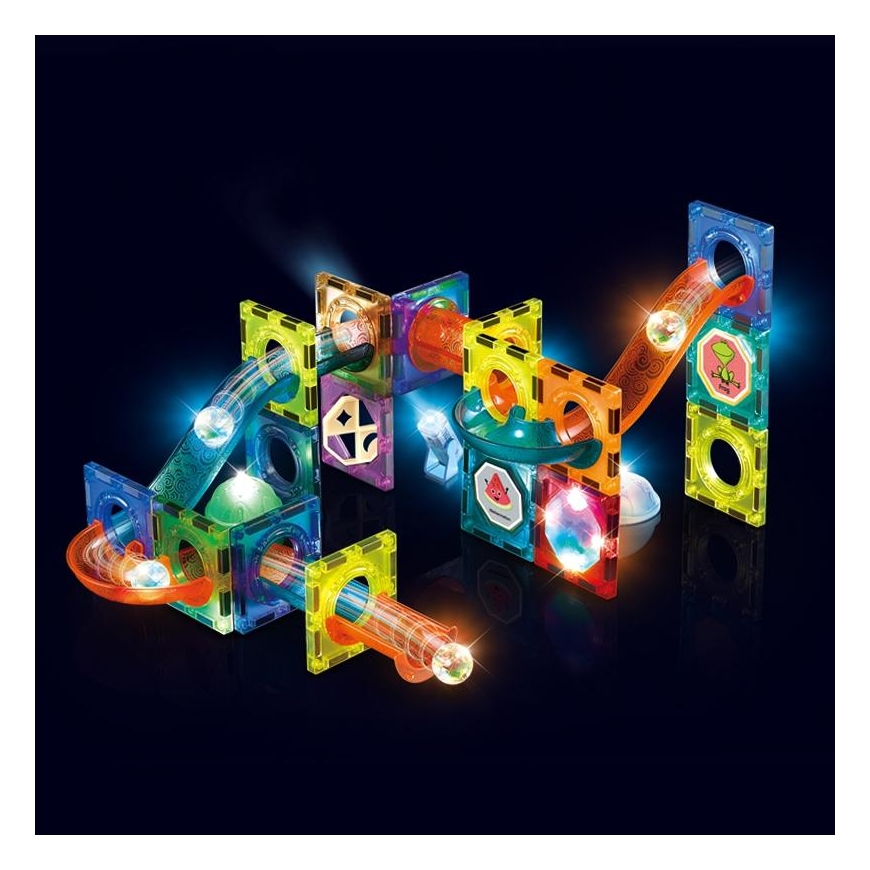 WOOPIE Magnetic Blocks Light Ball Track 49 vnt. – 3