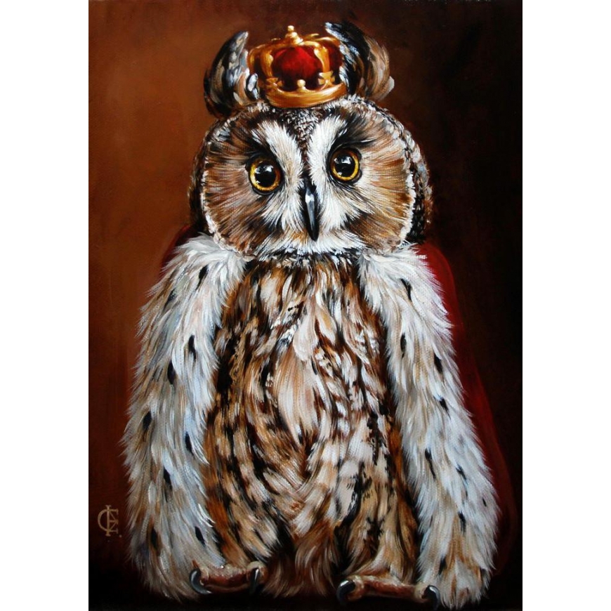 Beldizart SALE (discontinued) Owl King 27x38 cm WD2468
