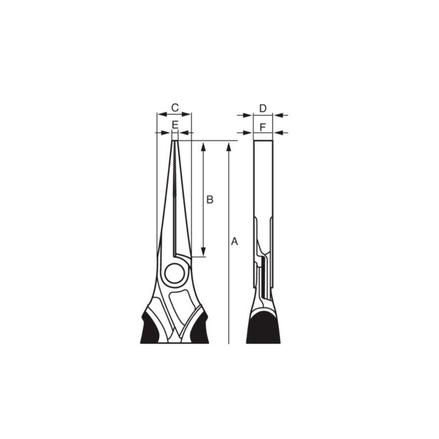 Bahco Flat nose pliers 160mm Ergo – 2