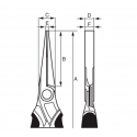 Bahco Flat nose pliers 160mm Ergo Bahco Flat nose pliers 160mm Ergo