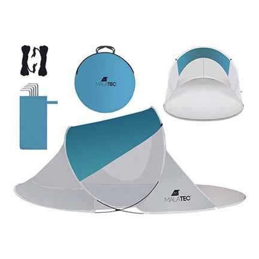 Trizand Beach tent 220x120x90cm - turquoise - gray