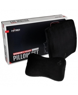 Žaidimų kėdės pagalvėlių rinkinys Nitro Concepts Memory Foam Pillow Set, Juoda