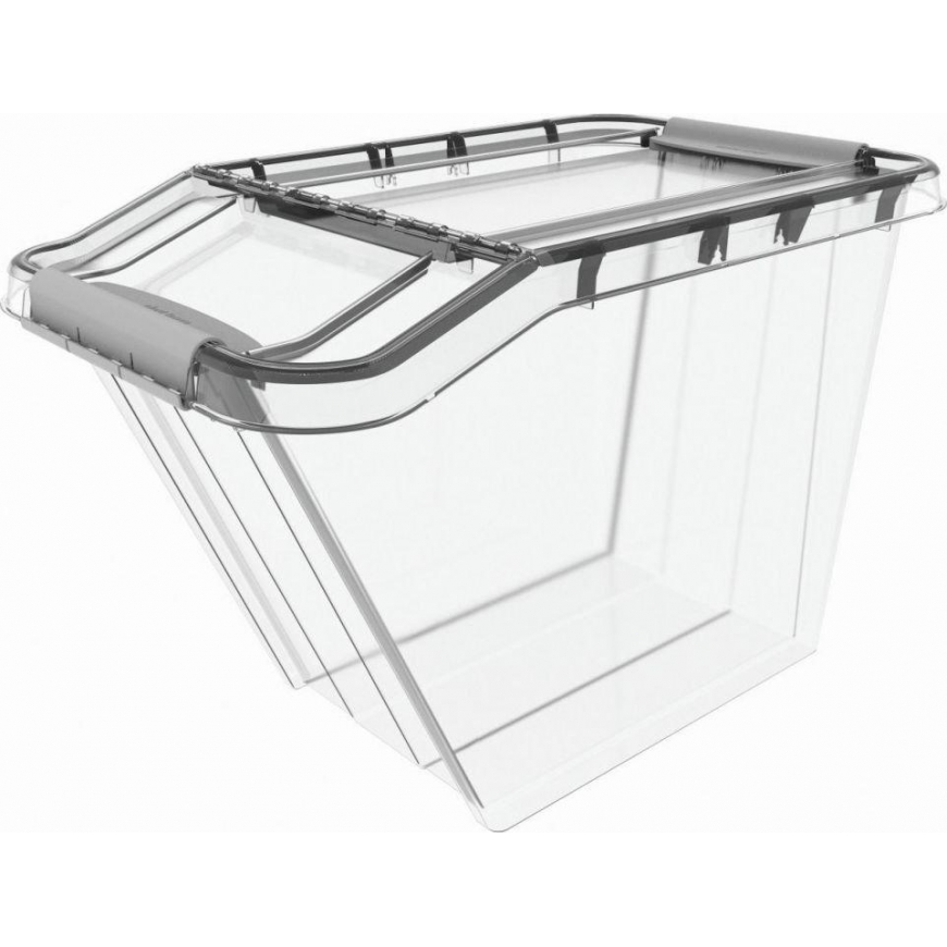 Slanted container with lid Plast Team Pro Box QR 58L – 3