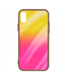 Evelatus Xiaomi Xiaomi Redmi Note 8 / Redmi Note 8 2021 Water Ripple Full Color Electroplating Tempered Glass Gradient Yellow-Pi