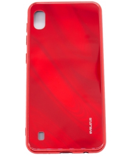 Evelatus Samsung Galaxy A10 Water Ripple Full Color Electroplating Tempered Glass Case Red