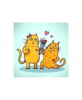 Beldizart Cat Romance 20*20 cm WD2536