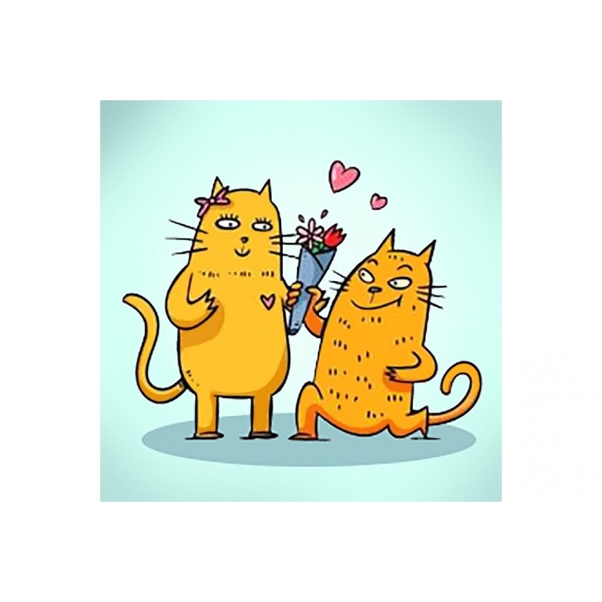 Beldizart Cat Romance 20*20 cm WD2536