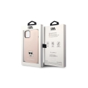 Karl Lagerfeld Karl Lagerfeld KLHCP14MSLCTPI iPhone 14 Plus 6.7 Inch Hard Case Light Pink / Light Pink Silicone Choupette Case