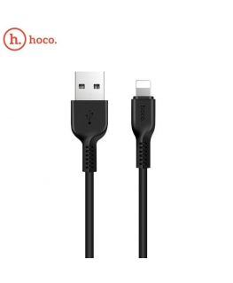 Hoco X20 Ultra Durable-Soft Lightning to USB Data & Fast 2.4A Charger Cable 1m (MD818) Black