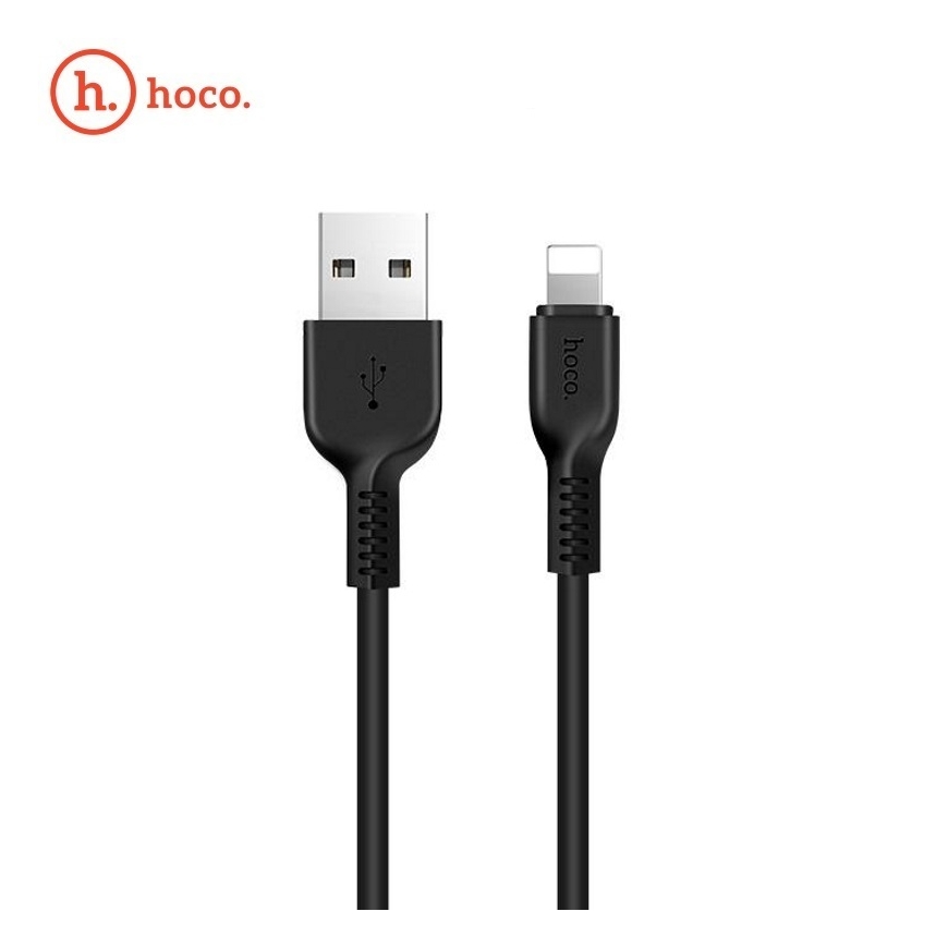 Hoco X20 Ultra Izturīgs-Mīksts Universāls Lightning uz USB Datu & Ātrās Uzlādes kabelis 1m (MD818) Melns