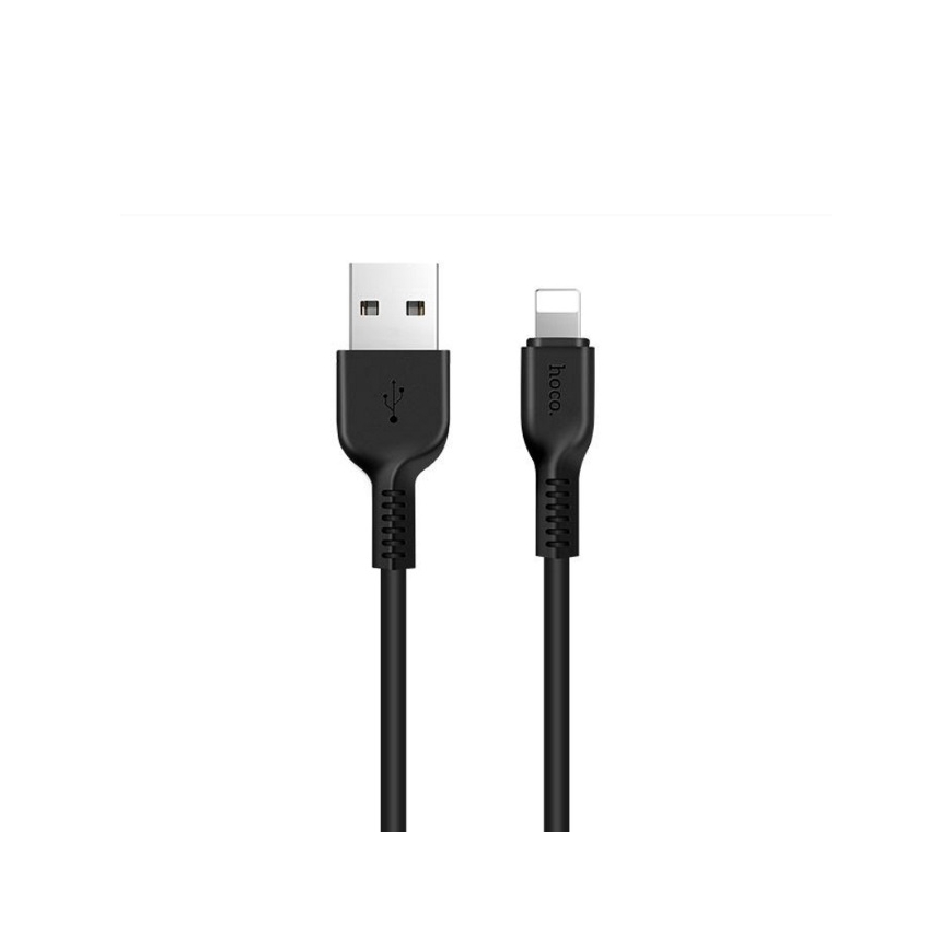 Hoco X20 Ultra Izturīgs-Mīksts Universāls Lightning uz USB Datu & Ātrās Uzlādes kabelis 1m (MD818) Melns – 2