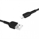 Hoco X20 Ultra Durable-Soft Lightning to USB Data & Fast 2.4A Charger Cable 1m (MD818) Black Hoco X20 Ultra Durable-Soft Lightning to USB Data & Fast 2.4A Charger Cable 1m (MD818) Black