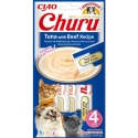 INABA Churu Tuna with Beef Recipe - cat treats - 4x14 g INABA Churu Tuna with Beef Recipe - cat treats - 4x14 g
