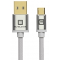 Evelatus Universal Data cable Micro USB EDC02 dual side gold plated connectors White Evelatus Universal Data cable Micro USB EDC02 dual side gold plated connectors White