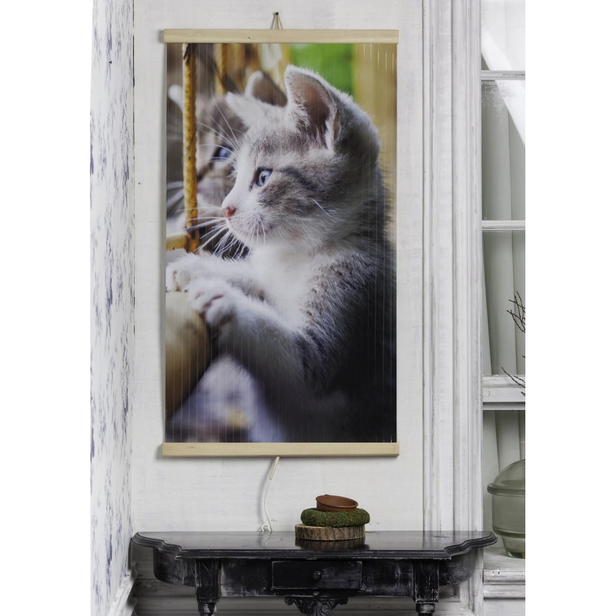 Infraraudonųjų spindulių šildytuvas - lanksti šildymo plokštė 430W TRIO design 11 cat, matmenys 100x57cm – 3