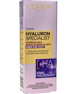 L&39Oreal Paris Loreal Hyaluron Specjalist kremas - drėkinantis ir lyginantis paakius 15 ml