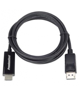 PremiumCord KPORTADK04-03 video kabeļu aksesuārs 3 m DisplayPort HDMI Melns