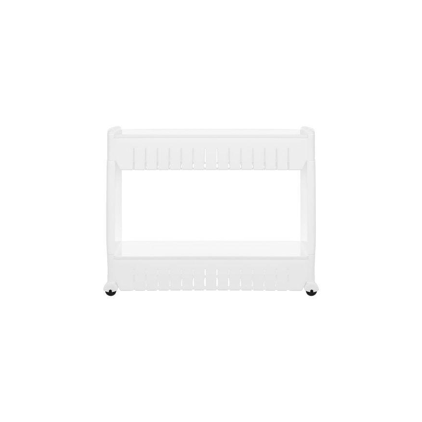 Mobile kitchen shelf on wheels, white – 2