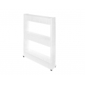 Mobile kitchen shelf on wheels, white Mobile kitchen shelf on wheels, white