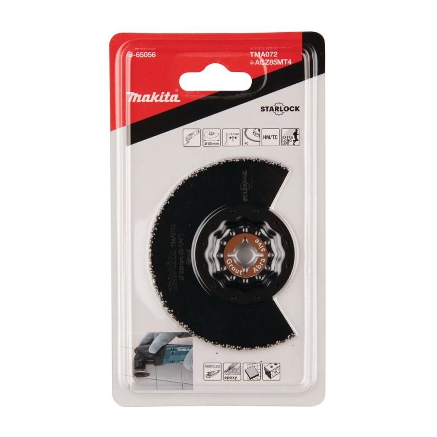 Makita B-65056 Multitool segment blade HM 85mm TMA072 HM GRIT 40, STARLOCK, for bricks, galist, glass fabric – 5