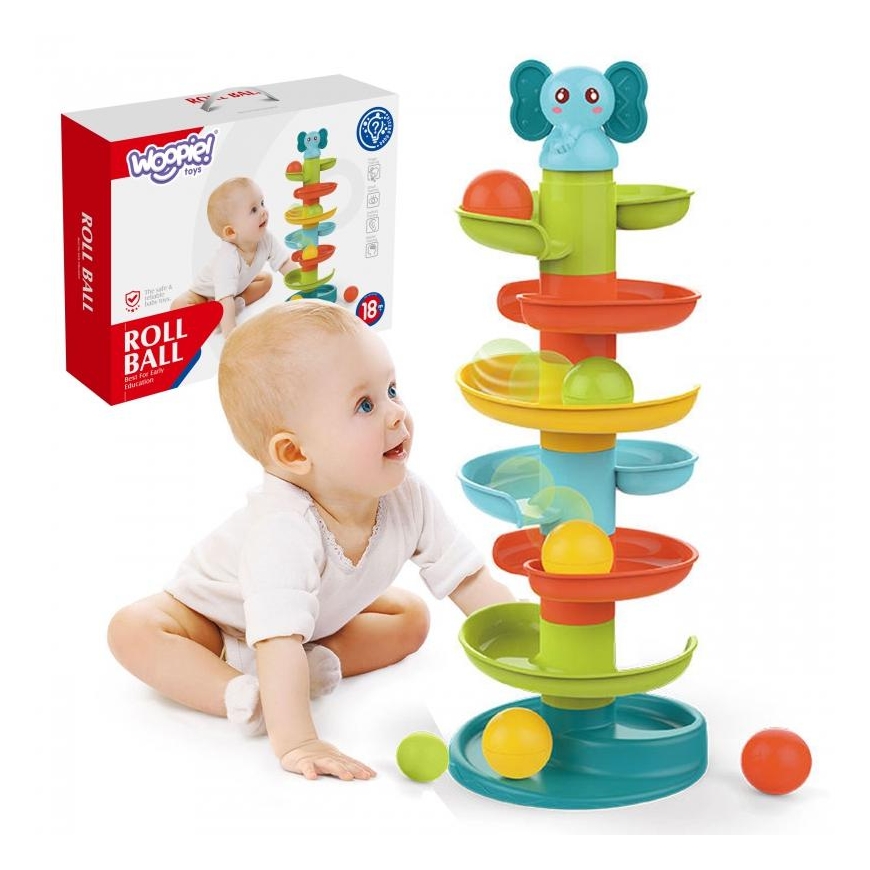WOOPIE Kulodrom Tor Kulkowy Rinkinys Spirala + 3 kamuoliukai