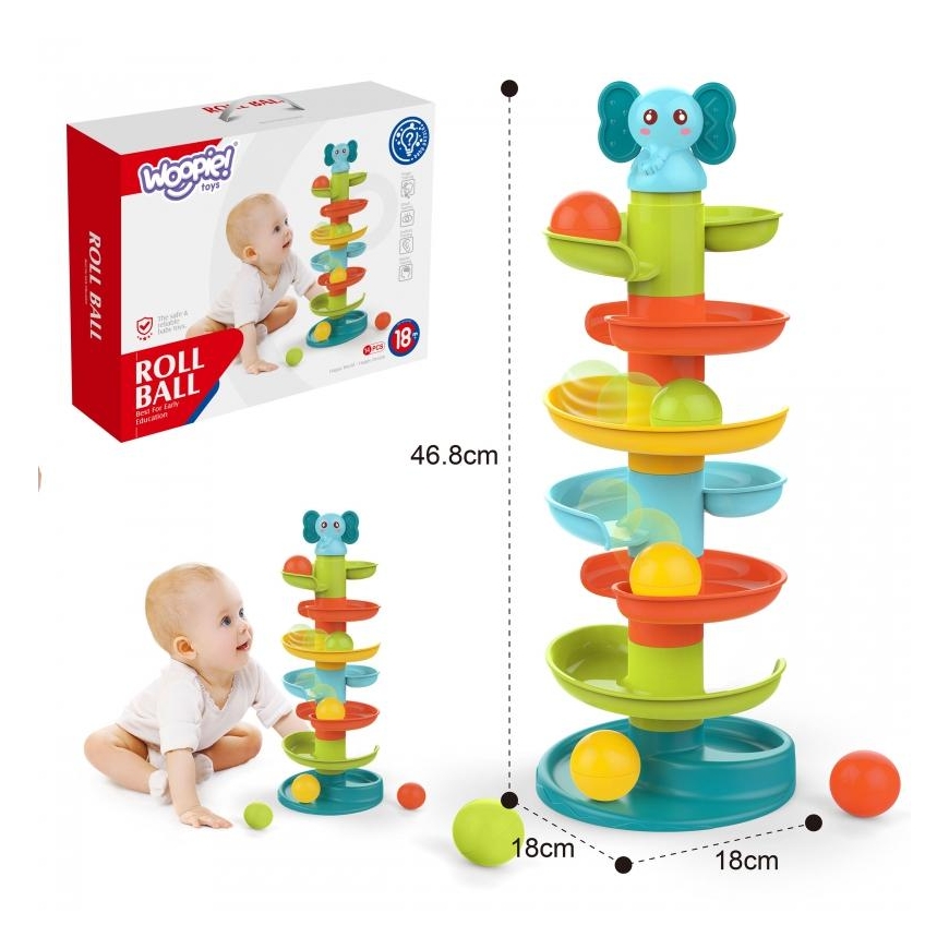 WOOPIE Kulodrom Tor Kulkowy Set Spirala + 3 balls – 4