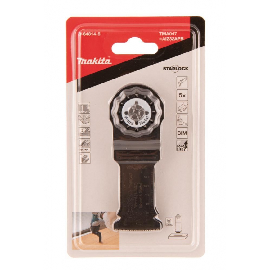 Makita B-64814-5 Įgilinamieji pjovimo diskai 32mm TMA047 BIM, STARLOCK, Medis & Metalas , 5Vnt – 2