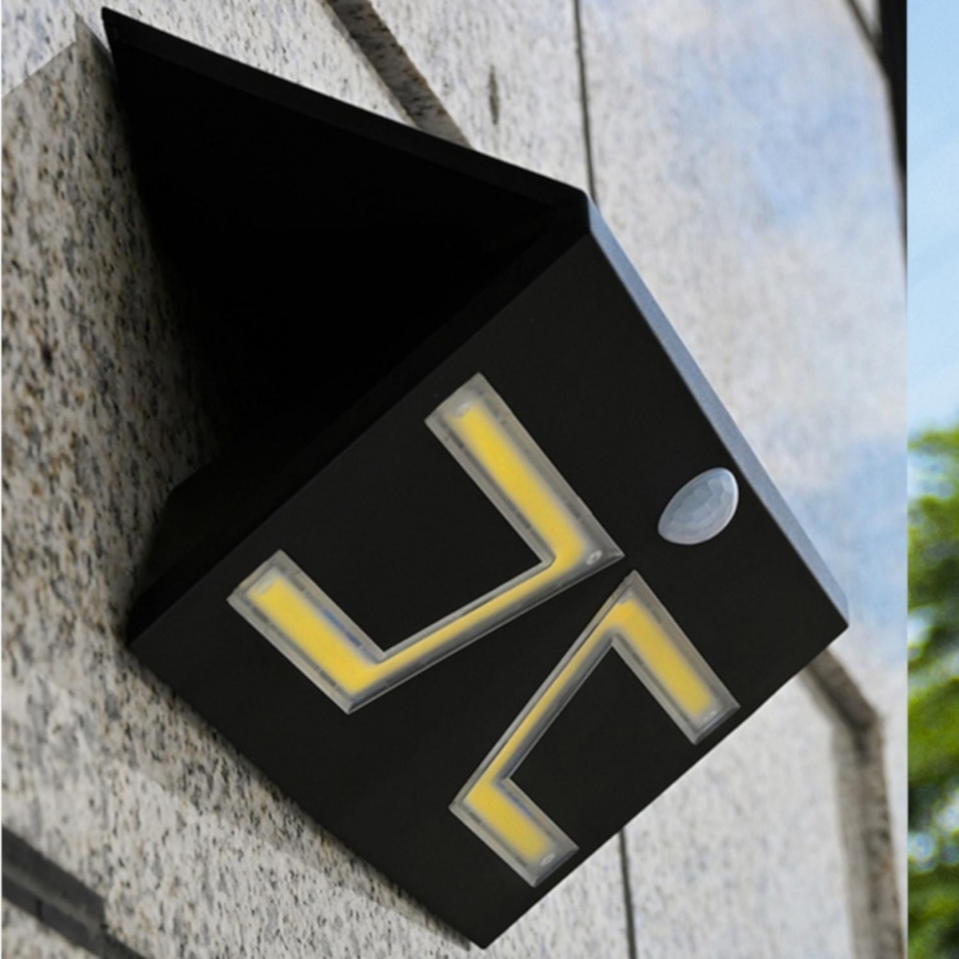 Wall Light Ab Com Solar LED Panel Motion Sensor Wall Lighting Lamp IP65 Dimmable ABS – 5