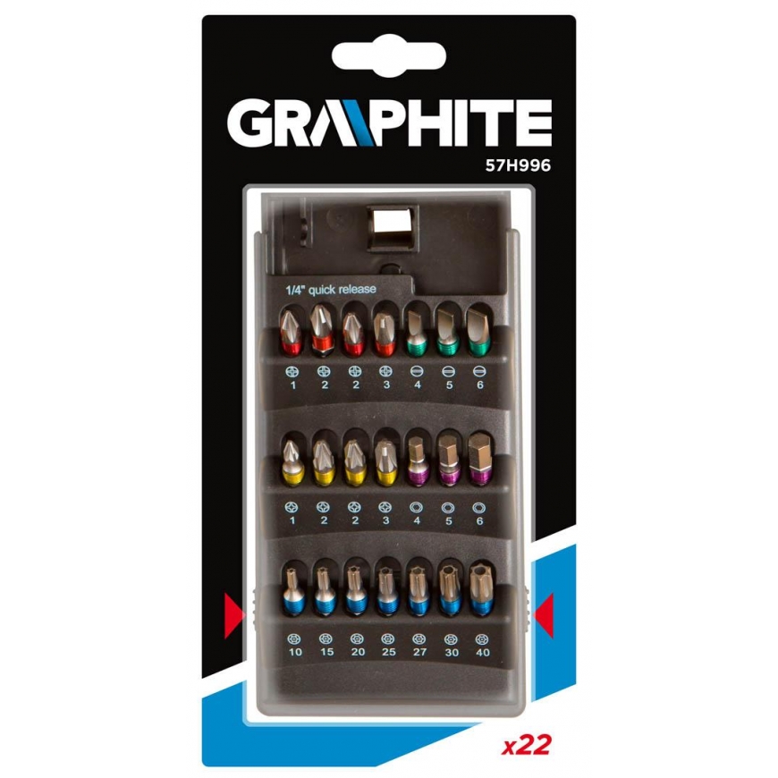 Graphite Screwdriver bits 22 pcs. - 57H996 – 5