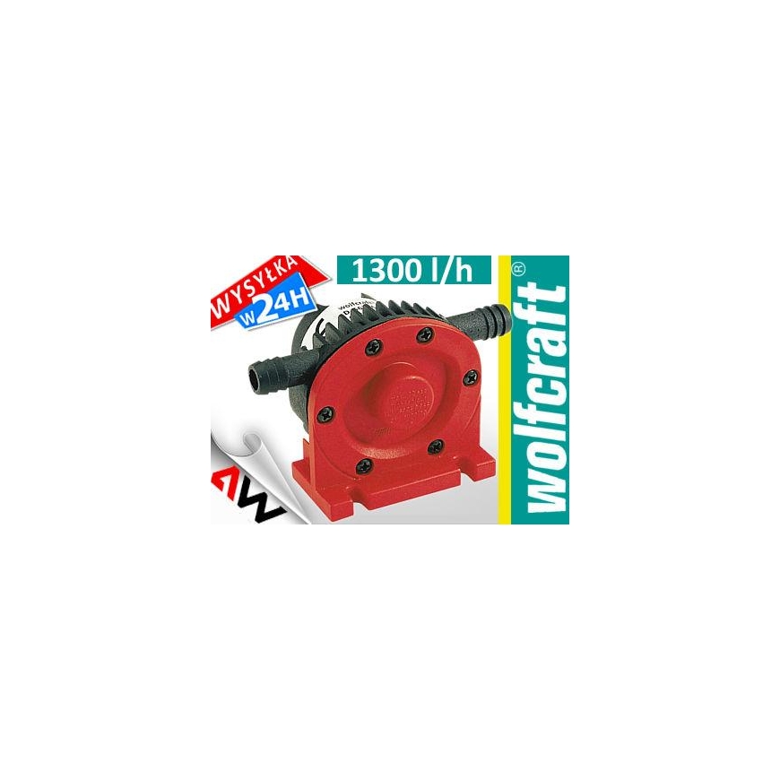 Wolfcraft water pump 1300 l / hs 6 mm used with drill 2202000 – 2