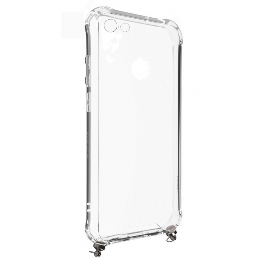 Evelatus Apple iPhone 6/6S Silicone Transparent with Necklace TPU Strap Gold