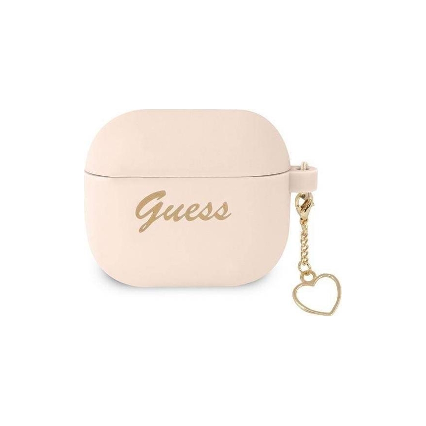 Guess GUA3LSCHSP AirPods 3 Cover Pink/Pink Silicone Charm Heart Collection – 2