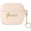 Guess GUA3LSCHSP AirPods 3 dangtelis rožinis / rožinis silikono žavesio širdies kolekcija Guess GUA3LSCHSP AirPods 3 dangtelis rožinis / rožinis silikono žavesio širdies kolekcija