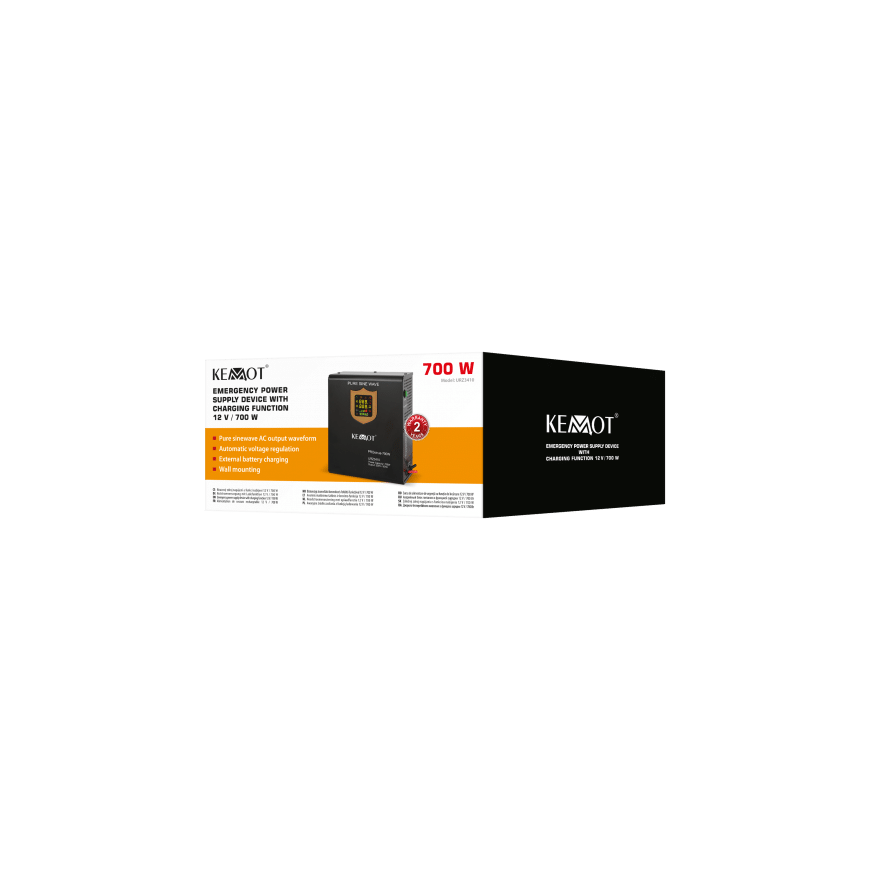 Nepertraukiamo maitinimo šaltinis 700W 12V/230VAC sinusas KEMOT – 2