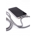 Evelatus Samsung A40 Case with rope Black Stripes Transparent Evelatus Samsung A40 Case with rope Black Stripes Transparent