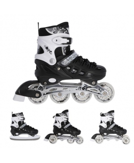 Riedučiai/pačiūžos Nils Extreme NH10905 juodi - PU80 mm/82A (L 39-42)