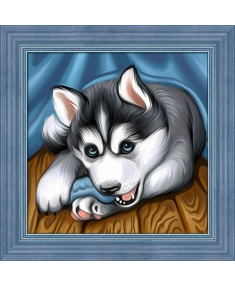 Beldizart Diamond painting kit Husky 25х25cm AZ-1621
