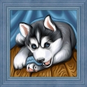Beldizart Deimantinio dažymo rinkinys Husky 25х25cm AZ-1621 Beldizart Deimantinio dažymo rinkinys Husky 25х25cm AZ-1621