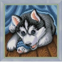 Beldizart Diamond painting kit Husky 25х25cm AZ-1621 Beldizart Diamond painting kit Husky 25х25cm AZ-1621