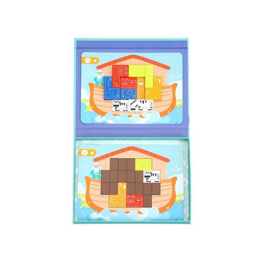 Tooky Toys Wooden magnetic puzzle for children 26 pcs. - Noah's Ark Tooky Toy – 4