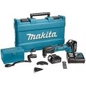 MAKITA DAUGIAFUNKCINIS ĮRANKIS 18V 2 x 3.0Ah Li-ION + PRIEDAI + MAKPAC DĖKLAS MAKITA DAUGIAFUNKCINIS ĮRANKIS 18V 2 x 3.0Ah Li-ION + PRIEDAI + MAKPAC DĖKLAS