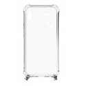 Evelatus Apple iPhone XS Max Silicone Transparent with Necklace TPU Strap Space Gray