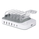 USB charging station DELTACO 4x USB-A, 2x USB-C, 50 W, white / DPS-0203 USB charging station DELTACO 4x USB-A, 2x USB-C, 50 W, white / DPS-0203