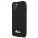 GUESS Hardcase Script Gold Logo Back Cover, Apple, iPhone 13, Black, 6.1 "