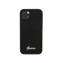 GUESS Hardcase Script Gold Logo Back Cover, Apple, iPhone 13, Black, 6.1 "