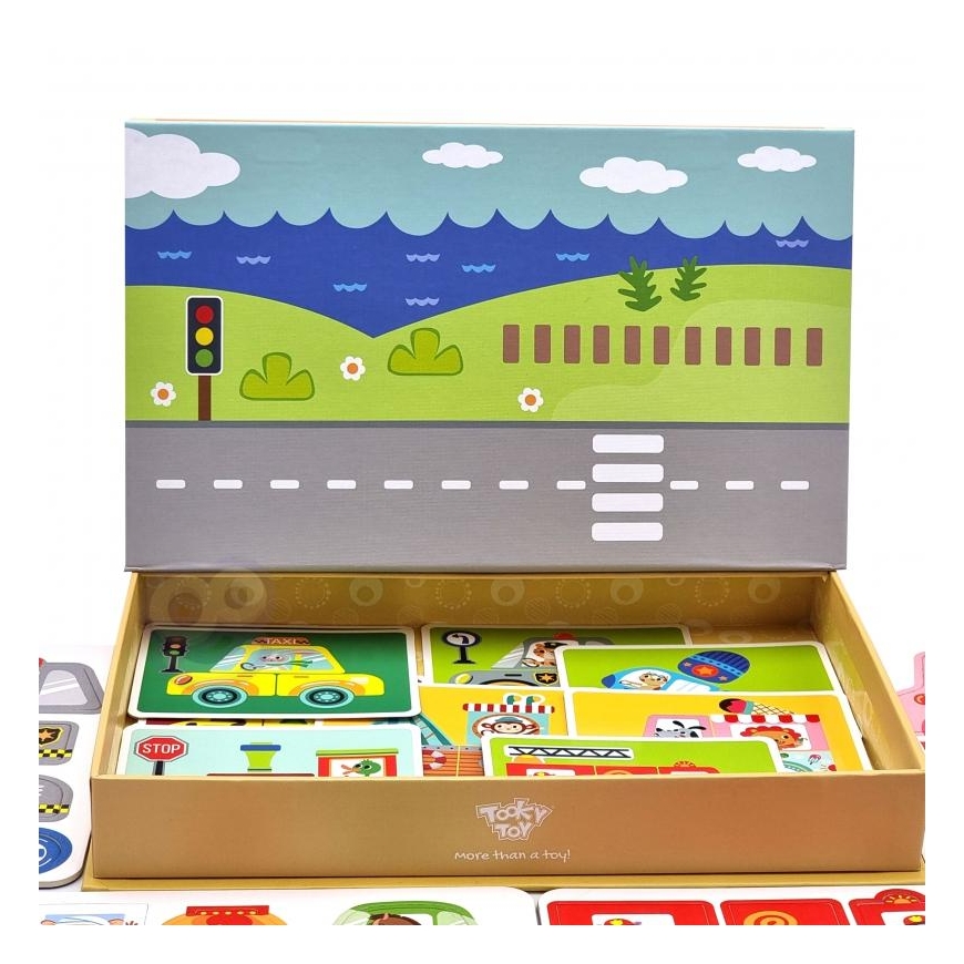 Tooky Toys Medinė magnetinė dėlionė vaikams - dėžutėje 80 vnt. Tooky Toy – 2