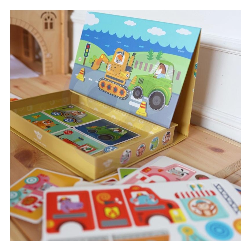 Tooky Toys Wooden magnetic puzzle for children - 80 pcs in a box. Tooky Toy – 5