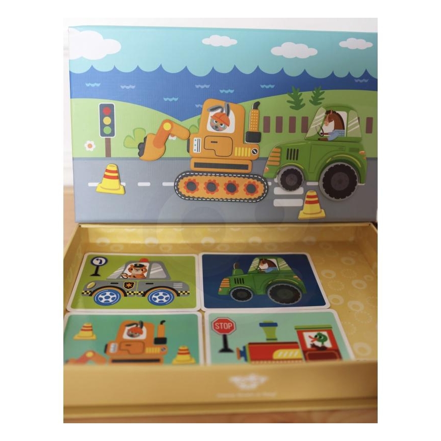 Tooky Toys Wooden magnetic puzzle for children - 80 pcs in a box. Tooky Toy – 6