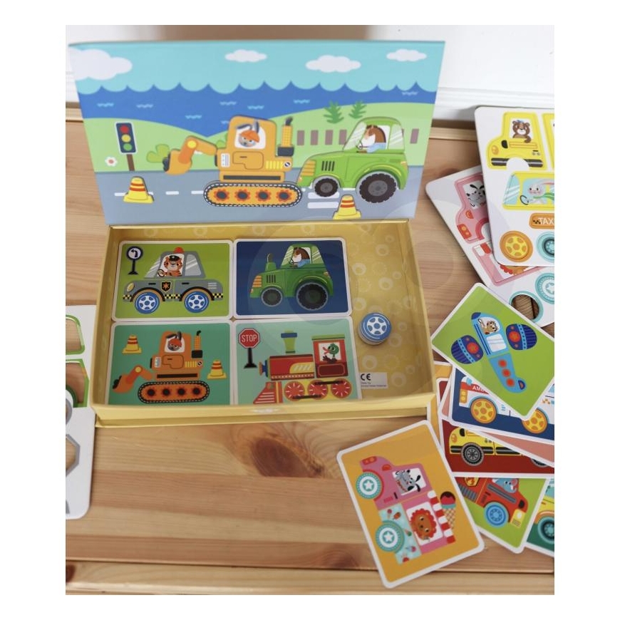 Tooky Toys Wooden magnetic puzzle for children - 80 pcs in a box. Tooky Toy – 8
