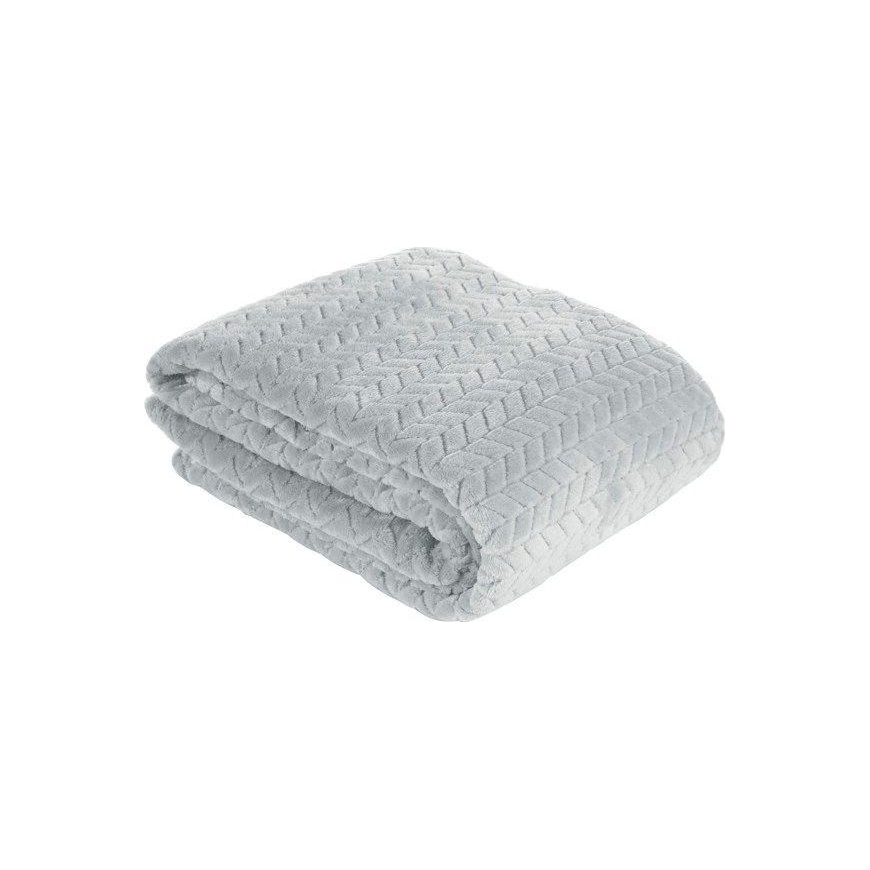 Eurofirany DESIGN 91 CINDY Soft and gentle blanket with a printed pattern, 170X210 cm, color: ash – 2